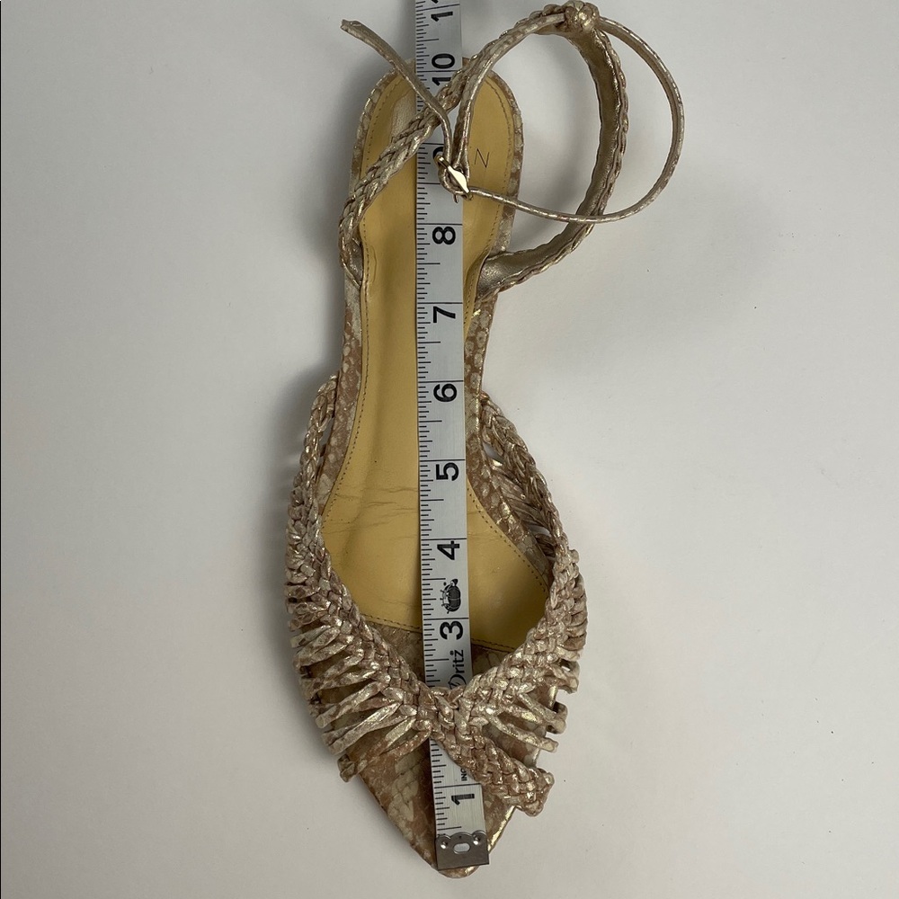 ALEXANDRE BIRMAN Agatha Flat Sandals Metallic Gold Leather. 39.5. - Picture 12 of 14